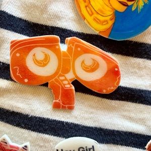 2 pins for $7 Orange watercolor Wall-E pin